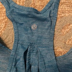 Lululemon Blue Workout Open Back Tank Top